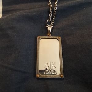 Armani Exchange Mirror Dogtag Necklace